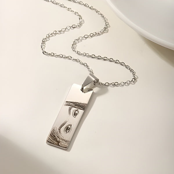 Customized Eye Engraving Necklace