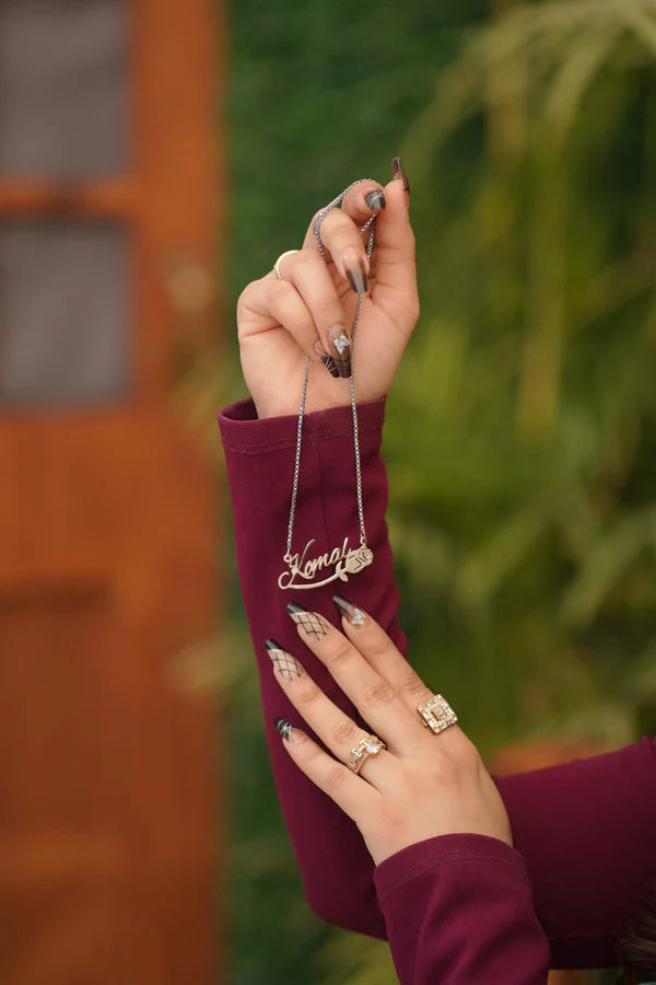 Beautiful Customized Flower Name Necklace