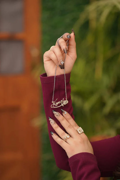 Beautiful Customized Flower Name Necklace