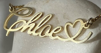 Name necklace - Heart-Notera variant