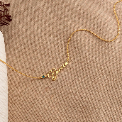 The Signature Stone Name Necklace