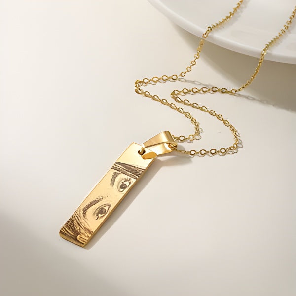 Customized Eye Engraving Necklace