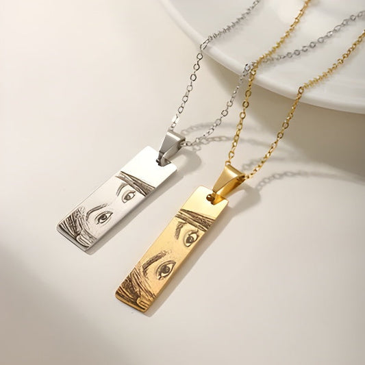 Customized Eye Engraving Necklace