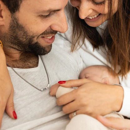 Personalized 4-Sided Bar Necklace for Men