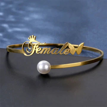 Crown-Fly Bangle Bracelet
